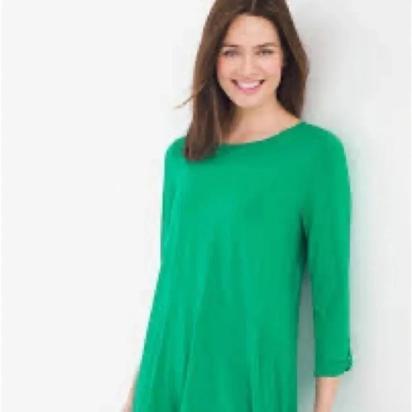 Women’s ZENERGY BY CHICO’S KELLY GREEN TOP SIZE‎ MEDIUM - Picture 1 of 8